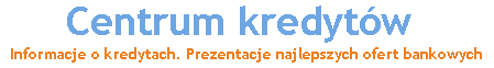Kredyty